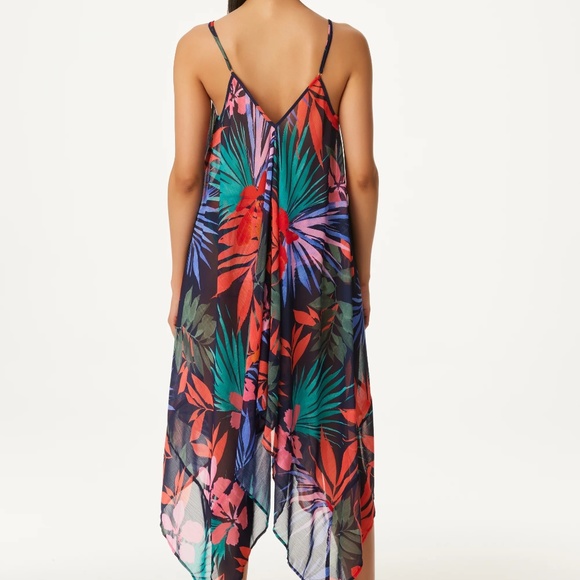 Jessica Simpson Island Paradise Lace Front Dress /Cover Up Handkerchief Hem NWT - Picture 5 of 10